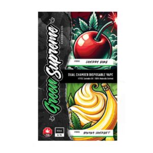 Cherry Bomb x Banana Sherbet Dual Chamber Distillate Vape Pen by Green Supreme