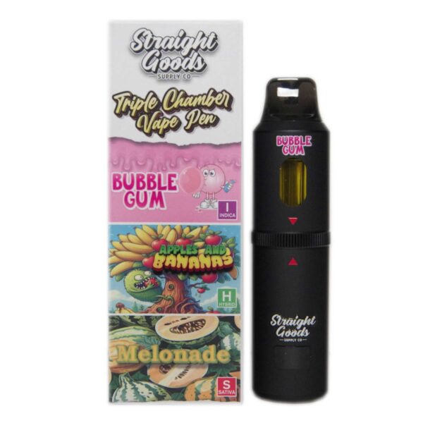Bubble Gum + Apples and Bananas + Melonade Distillate Vape Pen