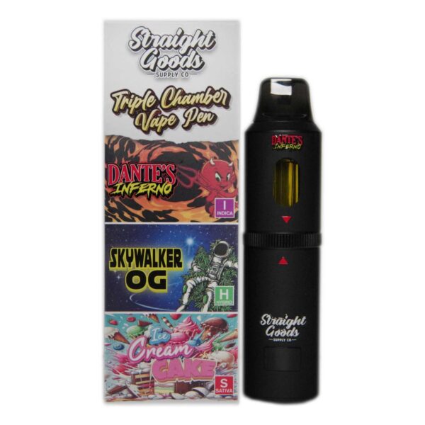 Dante’s Inferno + Skywalker OG + Ice Cream Cake Distillate Vape Pen (9 g) by Straight Goods Supply Co.