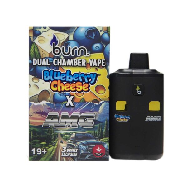 Blueberry Cheese + AMG Distillate Vape Pen by Burn