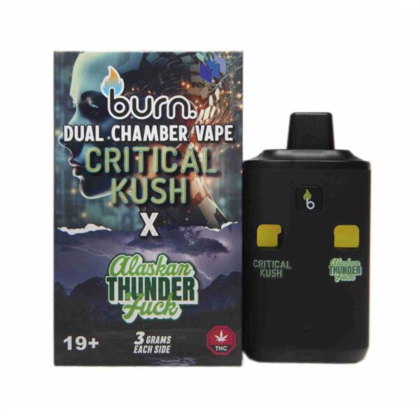 Critical Kush + Alaskan Thunder Fuck Distillate Vape Pen by Burn