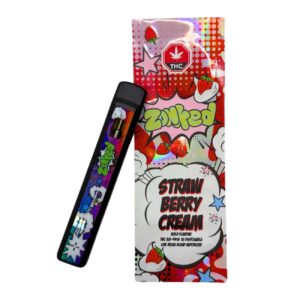 Strawberry Cream Live Resin Vape Pen by Zonked